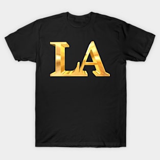 LA | Los Angeles | Gold | Pop Art T-Shirt